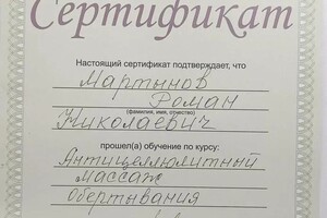 Диплом / сертификат №2 — Мартынов Роман Николаевич