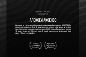 Диплом / сертификат №3 — Аксёнов Алексей Владимирович