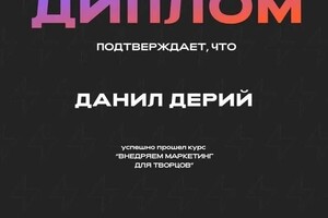 Диплом / сертификат №2 — Дерий Данил Юрьевич