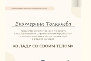 Диплом / сертификат №1 — Добронравова Екатерина Васильевна