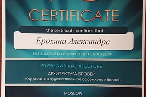 Диплом / сертификат №4 — Ерохина Александра Ивановна