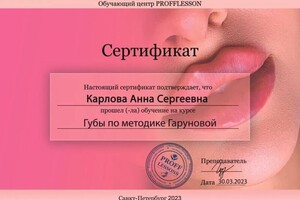 Диплом / сертификат №17 — Карлова Анна Сергеевна