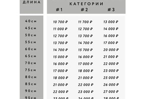 Прайс на волосы под заказ — Ножкина Елена Ивановна