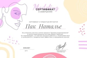 Диплом / сертификат №1 — Пак Наталья Валерьевна