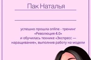 Диплом / сертификат №2 — Пак Наталья Валерьевна