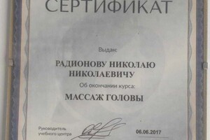 Диплом / сертификат №7 — Радионов Николай Николаевич