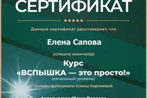 Диплом / сертификат №18 — Сапова Елена Анатольевна