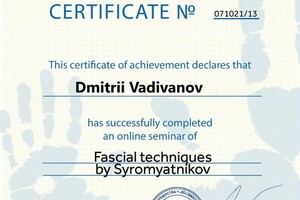 Диплом / сертификат №2 — Валентинович Вадиванов Дмитрий