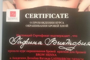 Сертификат о прохождении курса \