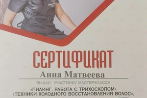 Диплом / сертификат №1 — Матвеева Анна Геннадиевна