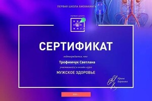 Диплом / сертификат №26 — Трофимчук Светлана Витальевна