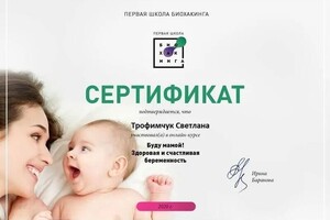 Диплом / сертификат №60 — Трофимчук Светлана Витальевна