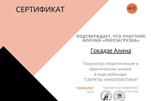 Диплом / сертификат №4 — Гокадзе Алина Олеговна