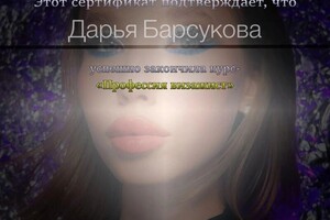 Диплом / сертификат №1 — Барсукова Дарья Алексеевна