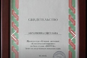 Диплом / сертификат №8 — Абрамкина Светлана Борисовна