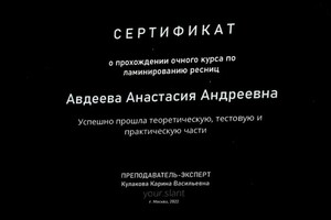 Диплом / сертификат №6 — Авдеева Анастасия Андреевна