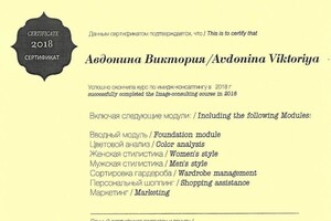 Диплом / сертификат №3 — Авдонина Виктория Валериевна