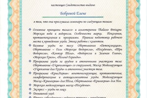 Диплом / сертификат №5 — Боброва Елена Дмитриевна