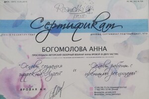 Диплом / сертификат №12 — Богомолова Анна Васильевна