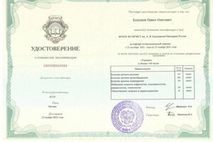 Диплом / сертификат №12 — Болушев Павел Олегович