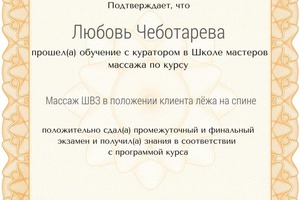 Диплом / сертификат №5 — Чеботарева Любовь Владимировна