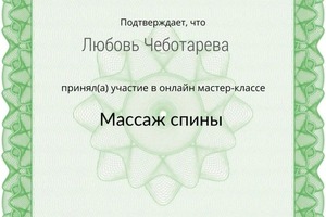 Диплом / сертификат №6 — Чеботарева Любовь Владимировна