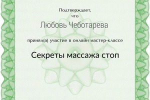 Диплом / сертификат №9 — Чеботарева Любовь Владимировна