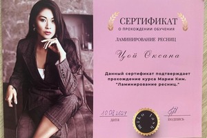 Диплом / сертификат №3 — Цой Оксана Трофимовна