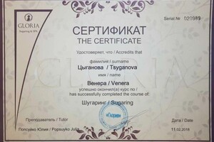 Диплом / сертификат №8 — Цыганова Венера Николаевна