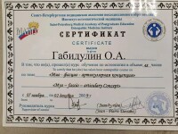 Диплом / сертификат №10 — Габидуллин Олег Анатольевич