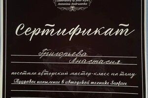 Диплом / сертификат №4 — Григорьева Анастасия Павловна