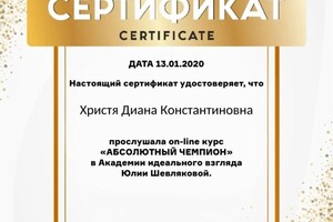 Диплом / сертификат №16 — Христя Диана Константиновна