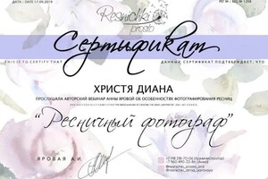 Диплом / сертификат №20 — Христя Диана Константиновна