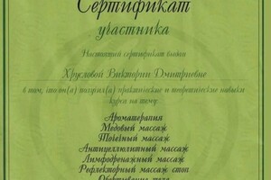 Диплом / сертификат №4 — Хруслова Виктория Дмитриевна