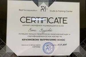 Диплом / сертификат №20 — Худеева Елена Евгеньевна