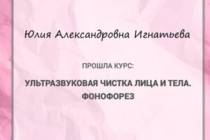 Диплом / сертификат №2 — Игнатьева Юлия Александровна