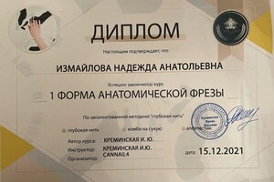 Диплом / сертификат №2 — Измайлова Надежда Анатольевна