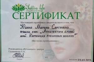 Диплом / сертификат №7 — Юдина Марина Сергеевна