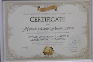 Диплом / сертификат №1 — Карась Елена Анатольевна