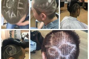 Hair Tattoo на светлых; на черных и на манекене — Караяни Алена Владимировна