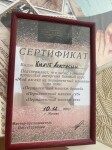 Диплом / сертификат №8 — Кнауб Анастасия Сергеевна