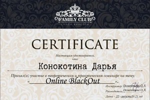 Диплом / сертификат №4 — Конокотина Дарья Владимировна