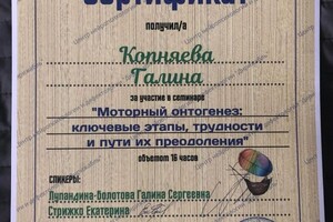 Диплом / сертификат №8 — Копняева Галина Александровна