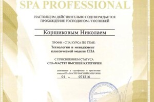 Диплом / сертификат №500 — Коршиков Николай Николаевич