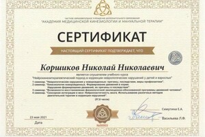 Диплом / сертификат №614 — Коршиков Николай Николаевич