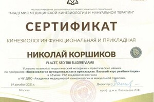 Диплом / сертификат №615 — Коршиков Николай Николаевич