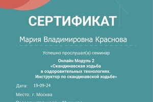 Диплом / сертификат №3 — Краснова Мария Владимировна