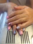 Маникюр с покрытием Shellac, стразами и стемпингом — Кузьмина Марина Алексеевна