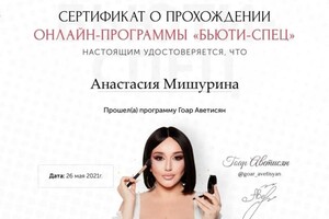 Диплом / сертификат №3 — Мишурина Анастасия Евгеньевна