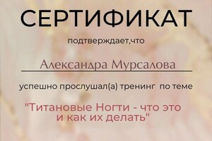 Диплом / сертификат №3 — Мурсалова Александра Леонидовна